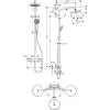 Душевая система Hansgrohe Croma Multi 100 с термостатом для ванны хром (27085000)- Фото 2